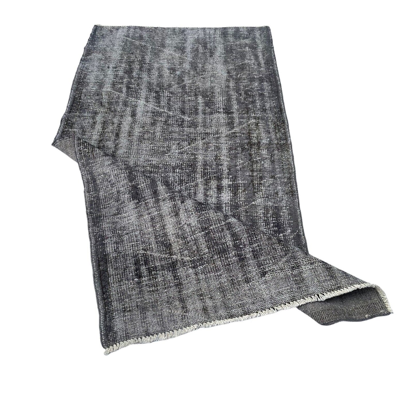 Distressed Overdyed Türkischer Teppich 203 x 103 cm Vintage Decorative Teppich