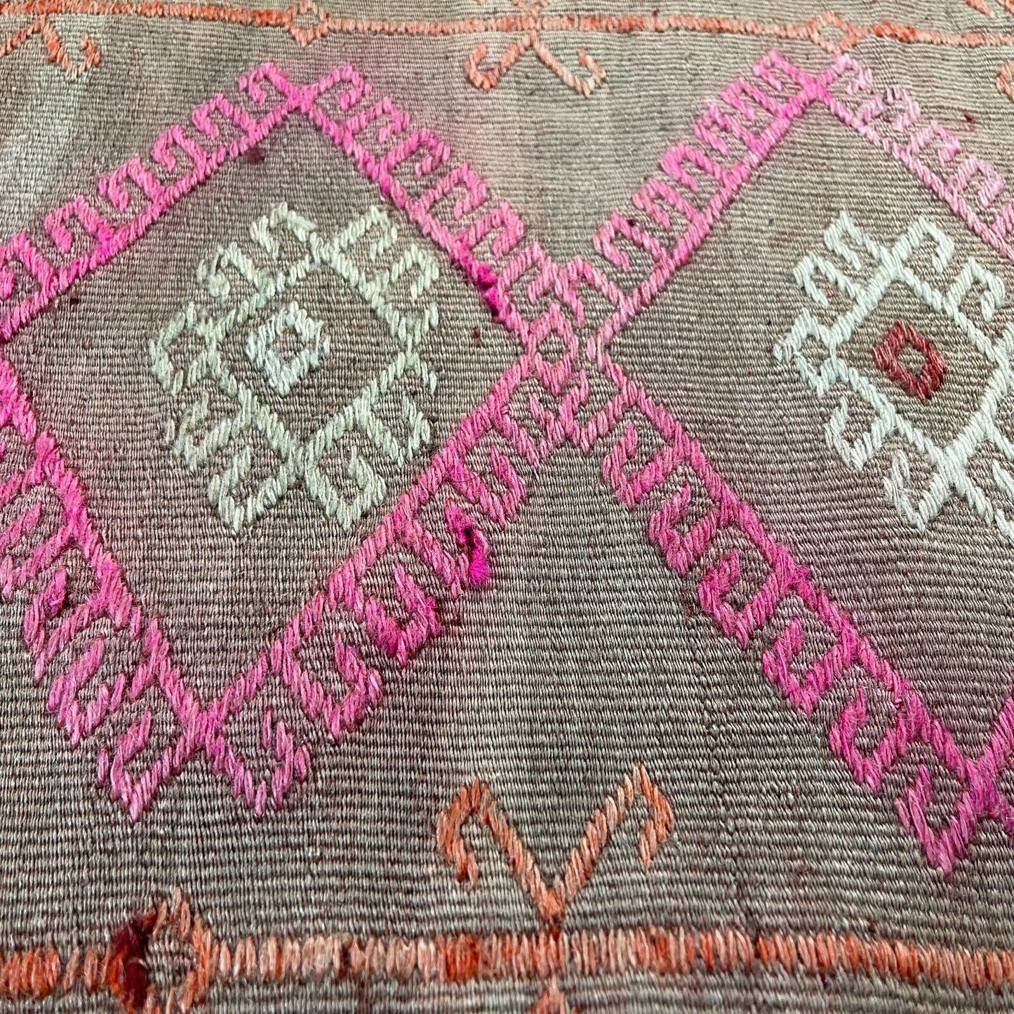 Traditionelle türkische Kelim Teppich, Vintage Turkish Kilim Rug 80 X 40 Cm
