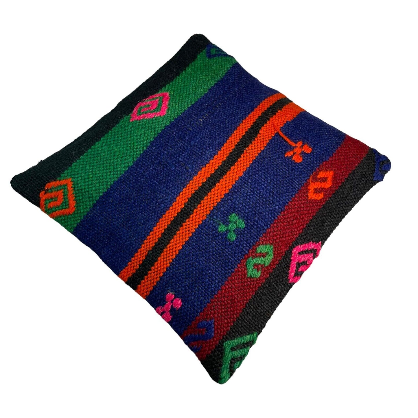 Einzigartige Kelim-Kissen,Turkish Kilim Pillow,16'×16' Funda De Cojín Kilim