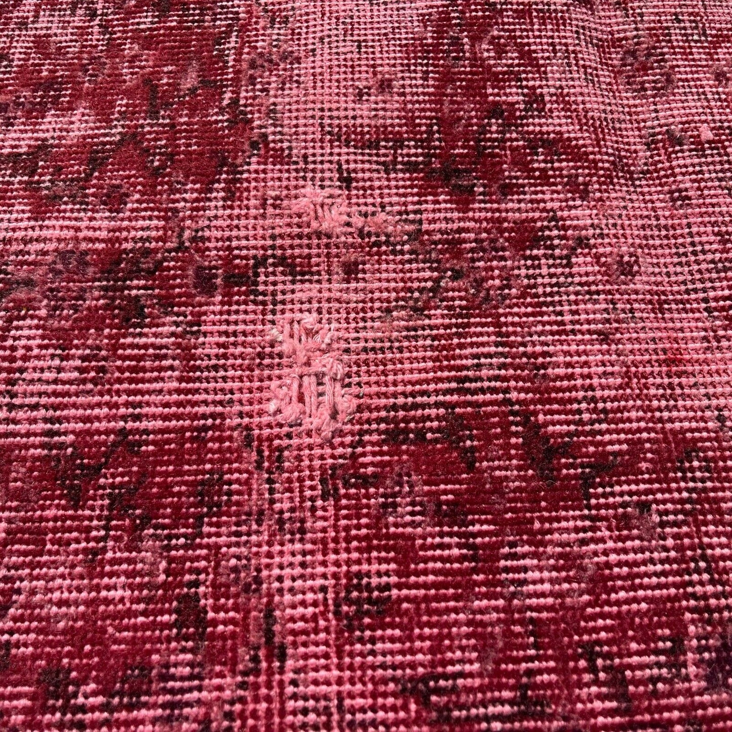 Distressed Overdyed Türkischer Teppich 196 x 110 cm Vintage Decorative Teppich