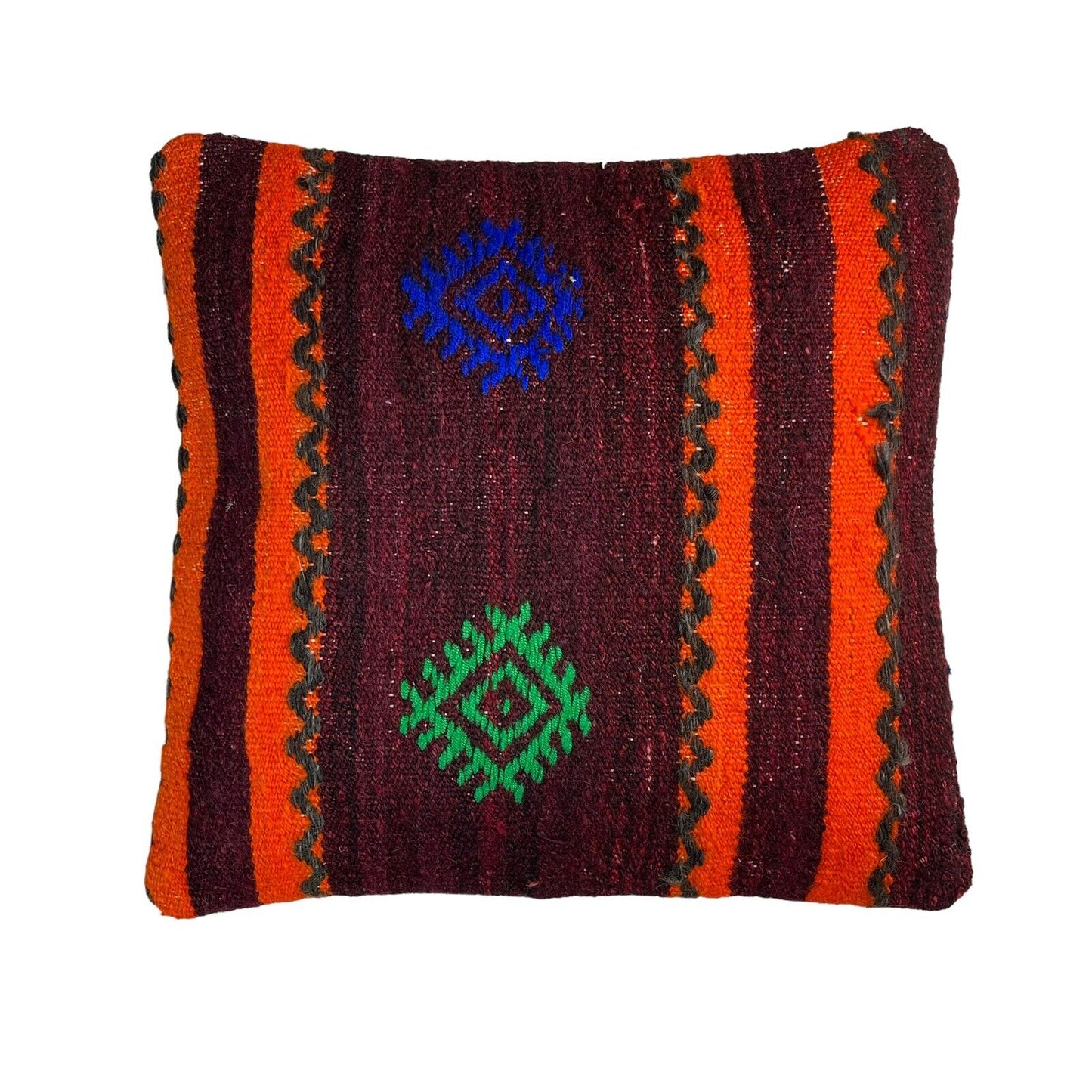 Einzigartige Kelim-Kissen,Turkish Kilim Pillow,16'×16' Funda De Cojín Kilim