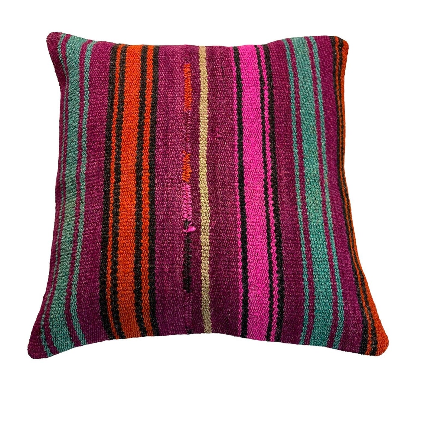 Einzigartige Kelim-Kissen,Turkish Kilim Pillow,16'×16' Funda De Cojín Kilim