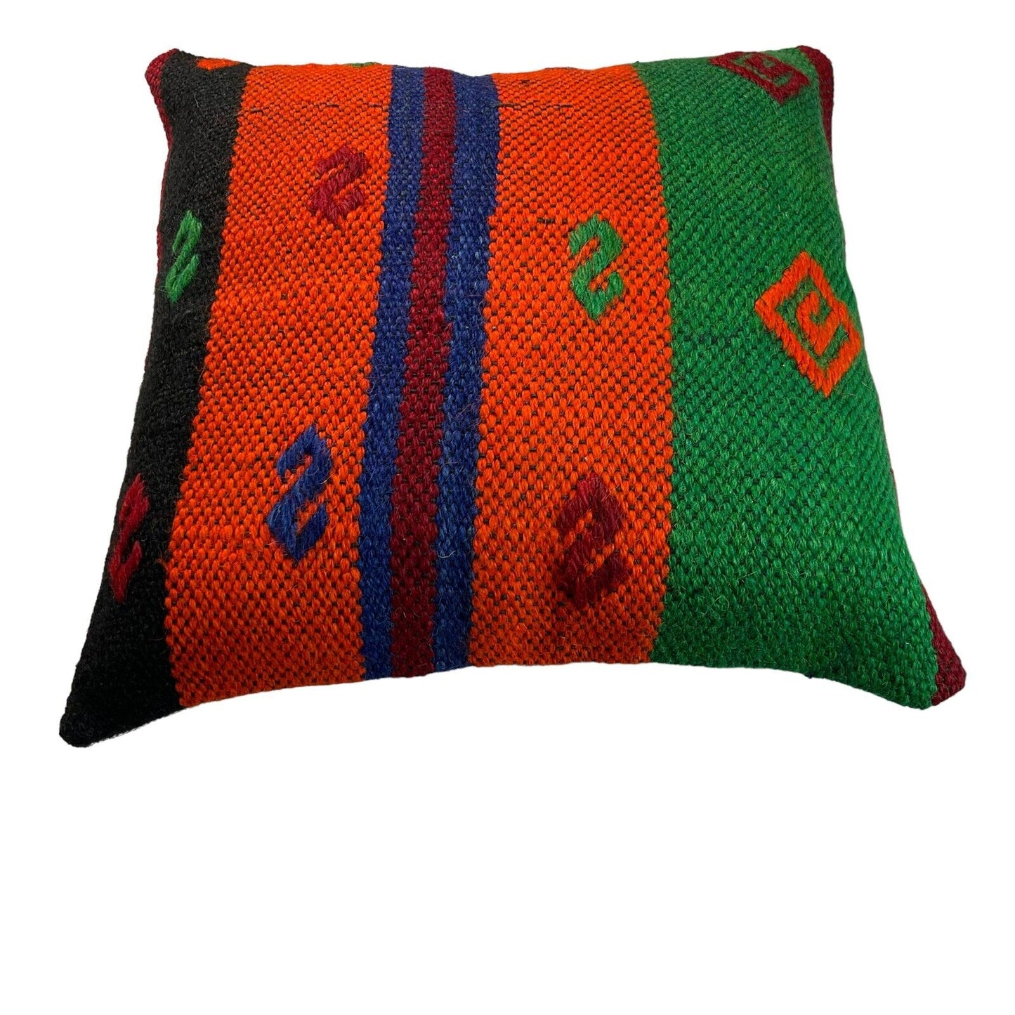 Einzigartige Kelim-Kissen,Turkish Kilim Pillow,16'×16' Funda De Cojín Kilim