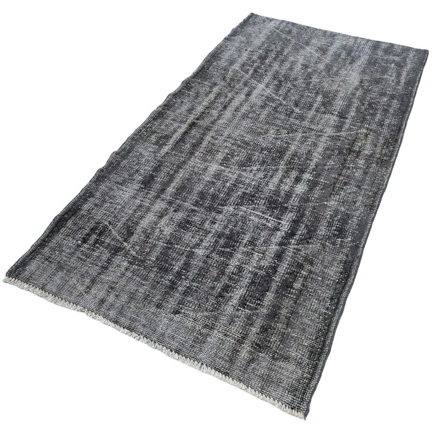 Distressed Overdyed Türkischer Teppich 203 x 103 cm Vintage Decorative Teppich