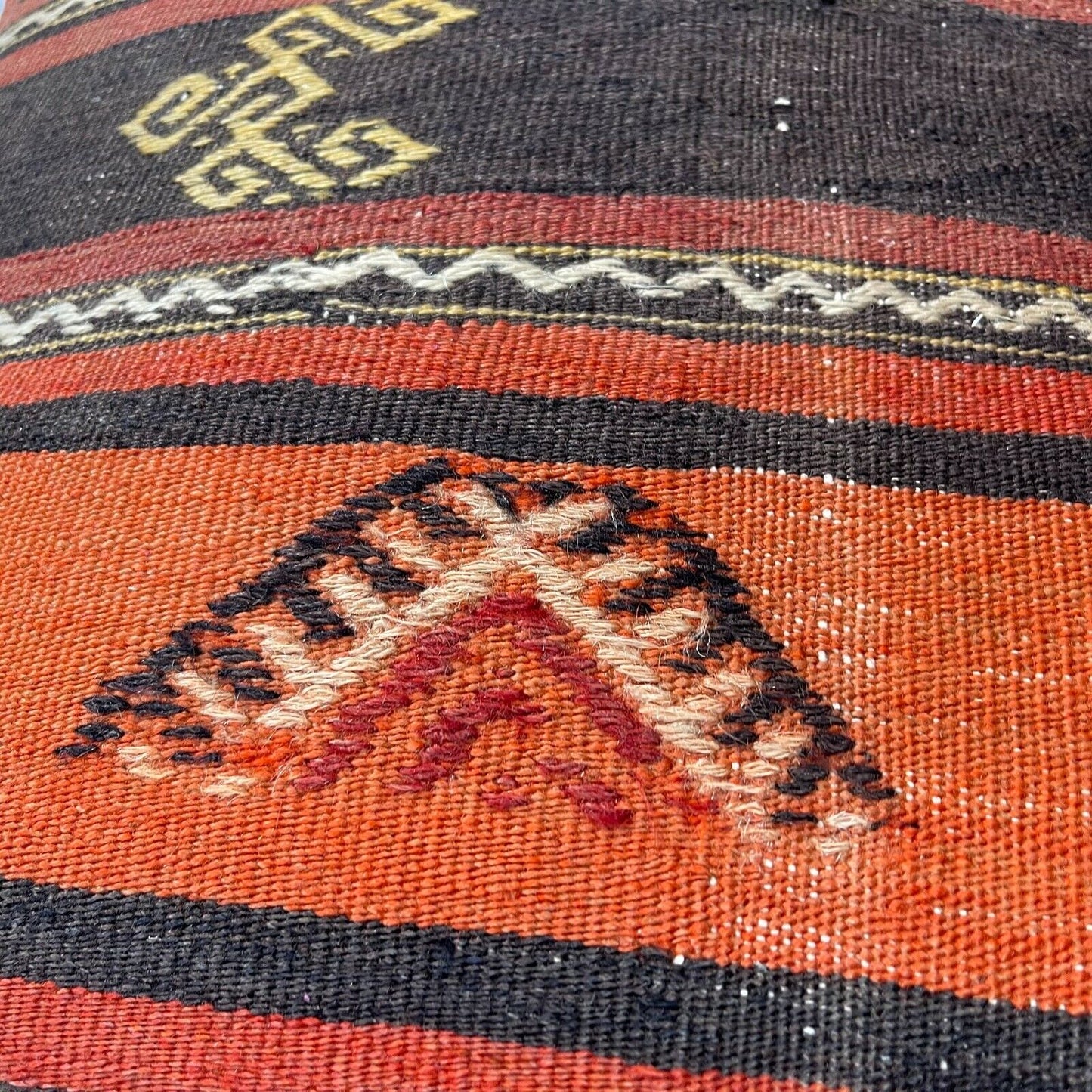 56x52CM ECHTE HANDGEWEBT VINTAGE KELIM KISSEN KISSENHÜLLE SITZKISSEN KISSENBEZUG