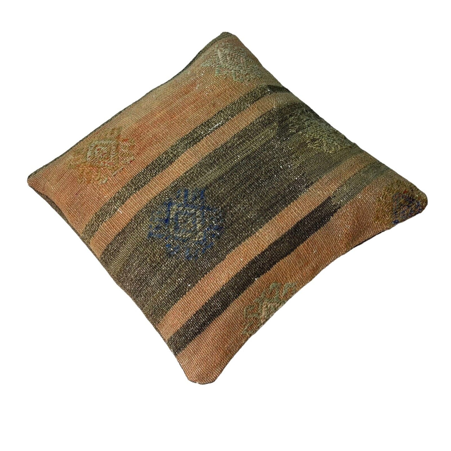 Einzigartige Kelim-Kissen,Turkish Kilim Pillow,16'×16' Funda De Cojín Kilim