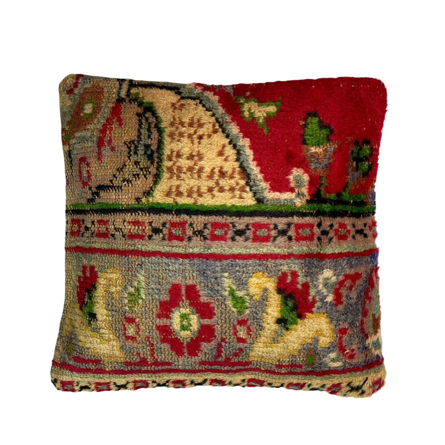 45 x 45 cm , Vintage Turkish Cushion Cover , Vintage Handgemachte Kissenbezug