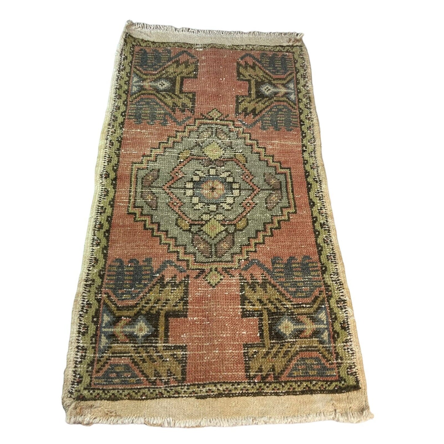 Traditionelle Vintage türkische Teppich, Vintage Turkish Rug 99X 52 cm