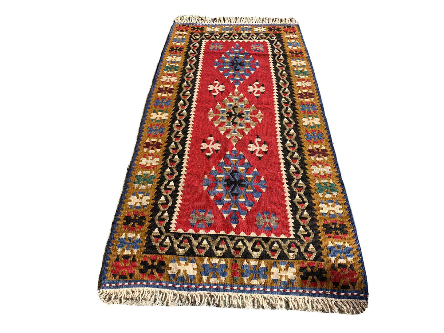 Traditional Turkish Kilim Rug,Vintage Kelim Teppich 186X90 Cm