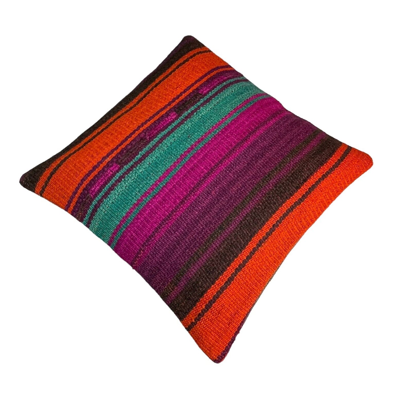 Einzigartige Kelim-Kissen,Turkish Kilim Pillow,16'×16' Funda De Cojín Kilim