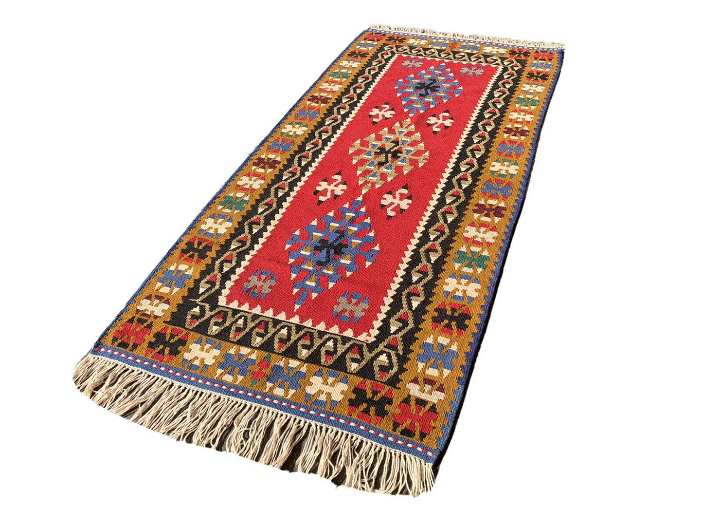 Traditional Turkish Kilim Rug,Vintage Kelim Teppich 186X90 Cm