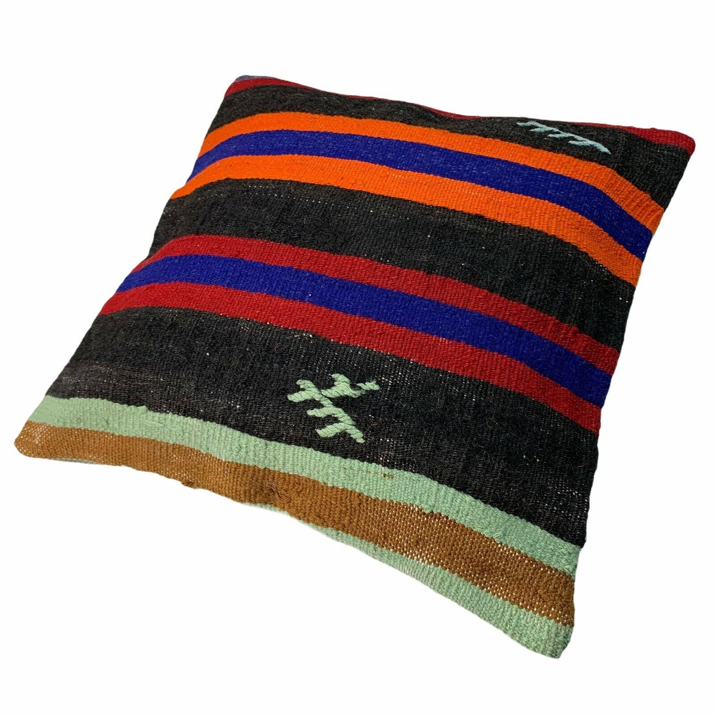 Einzigartige Kelim-Kissen,Turkish Kilim Pillow,16'×16' Funda De Cojín Kilim