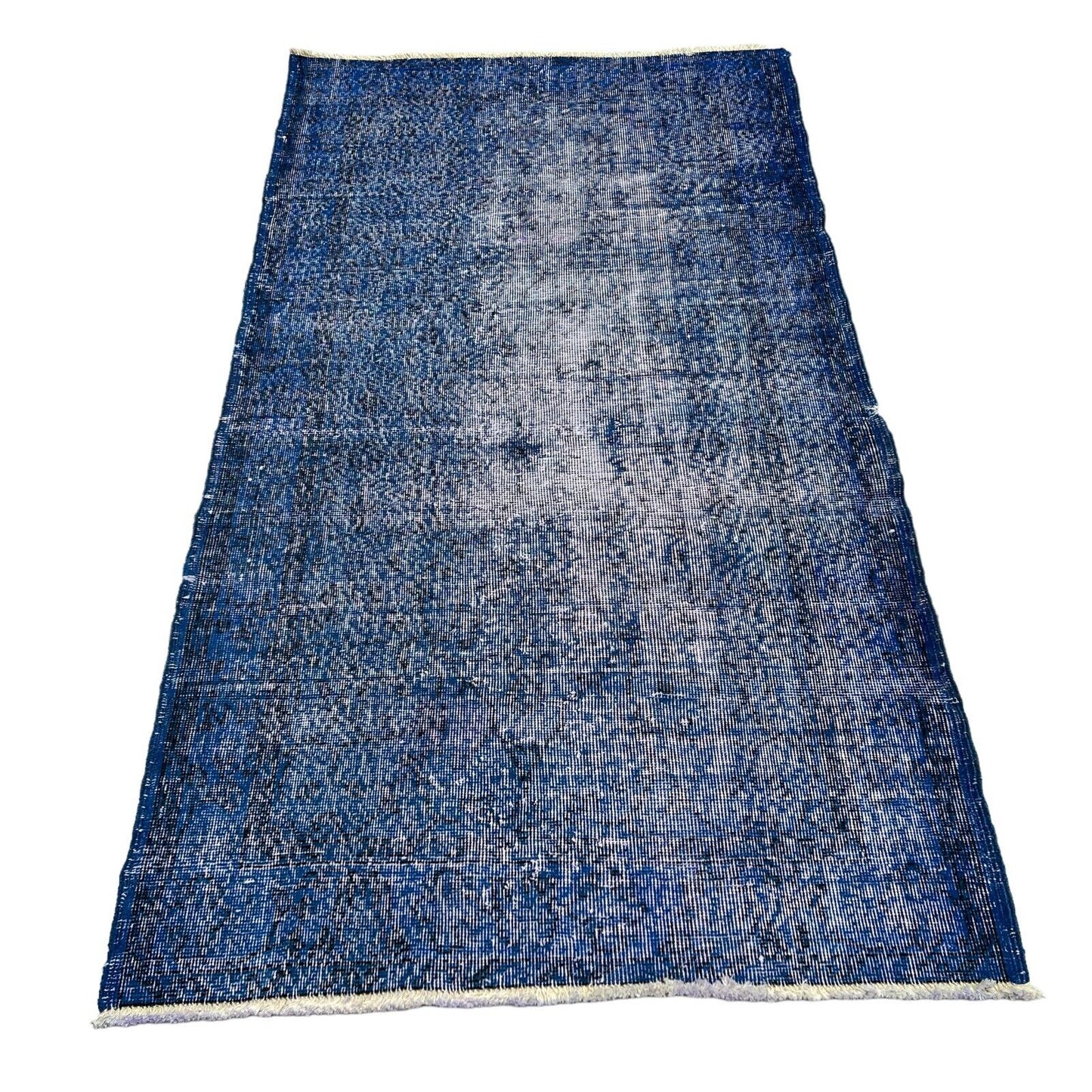 Distressed Overdyed Türkischer Teppich 223 x 111 cm Vintage Türkisch Teppich