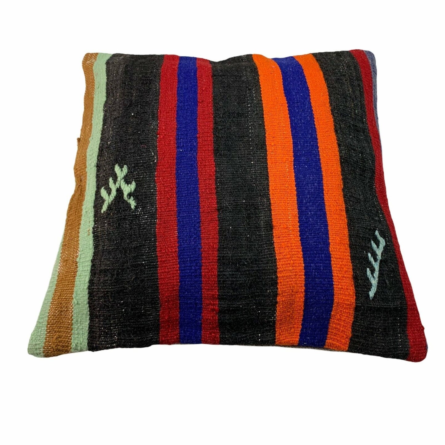 Einzigartige Kelim-Kissen,Turkish Kilim Pillow,16'×16' Funda De Cojín Kilim