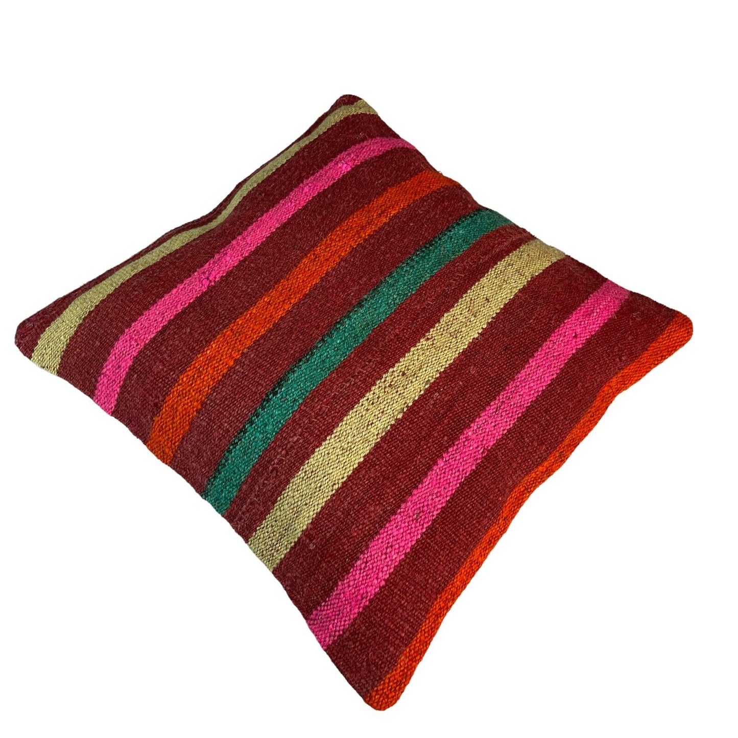 Einzigartige Kelim-Kissen,Turkish Kilim Pillow,16'×16' Funda De Cojín Kilim