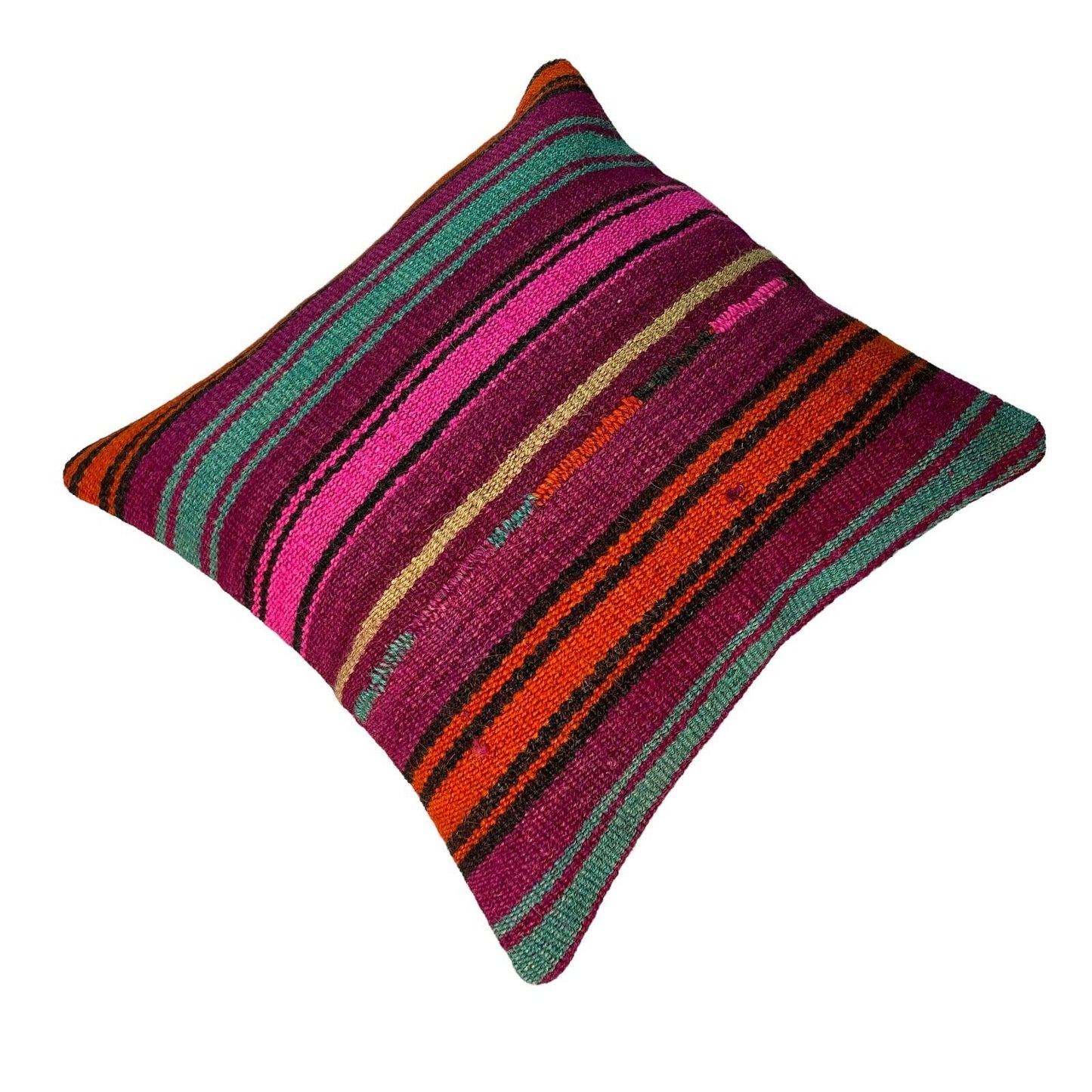 Einzigartige Kelim-Kissen,Turkish Kilim Pillow,16'×16' Funda De Cojín Kilim