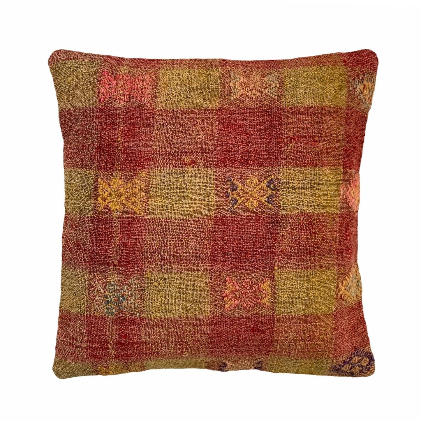 Einzigartige Kelim-Kissen,Turkish Kilim Pillow,16'×16' Funda De Cojín Kilim