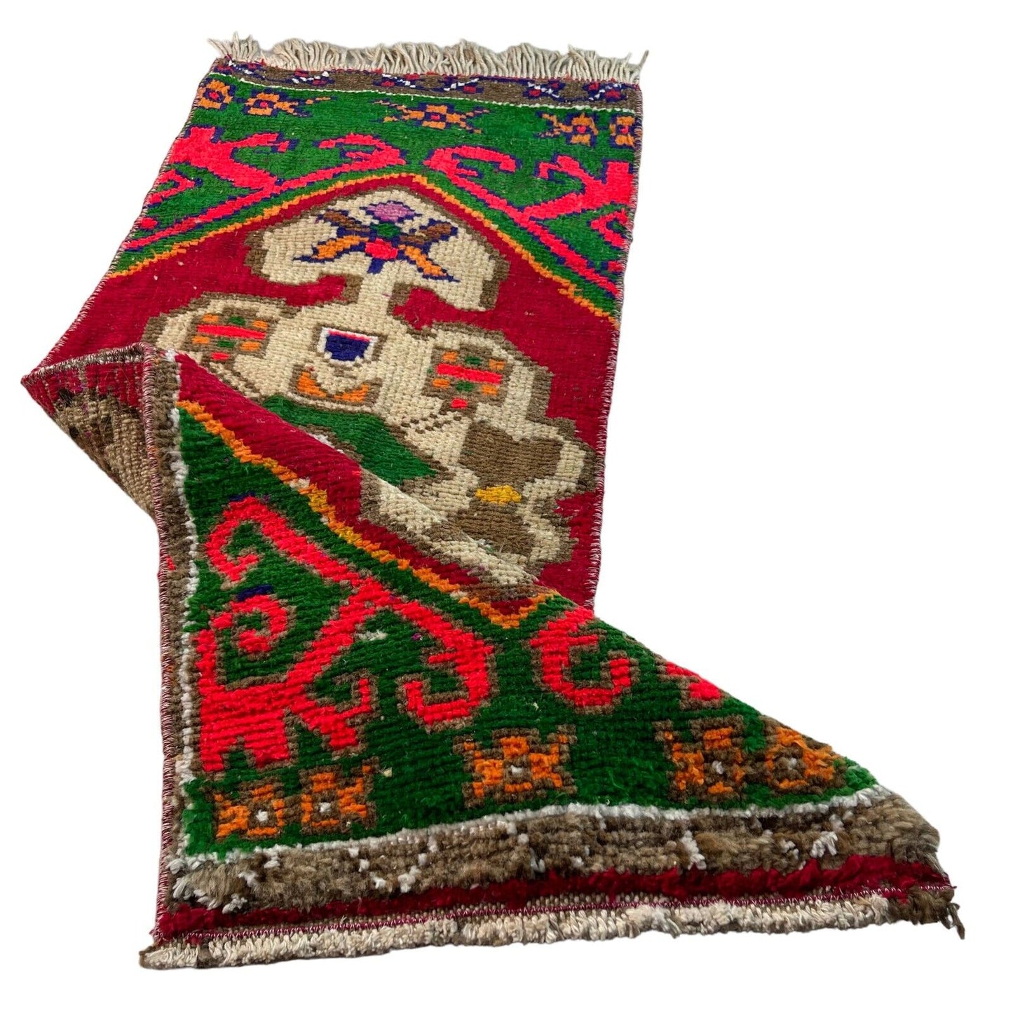 Traditionelle Vintage türkische Teppich, Vintage Turkish Rug 100 X 43 cm