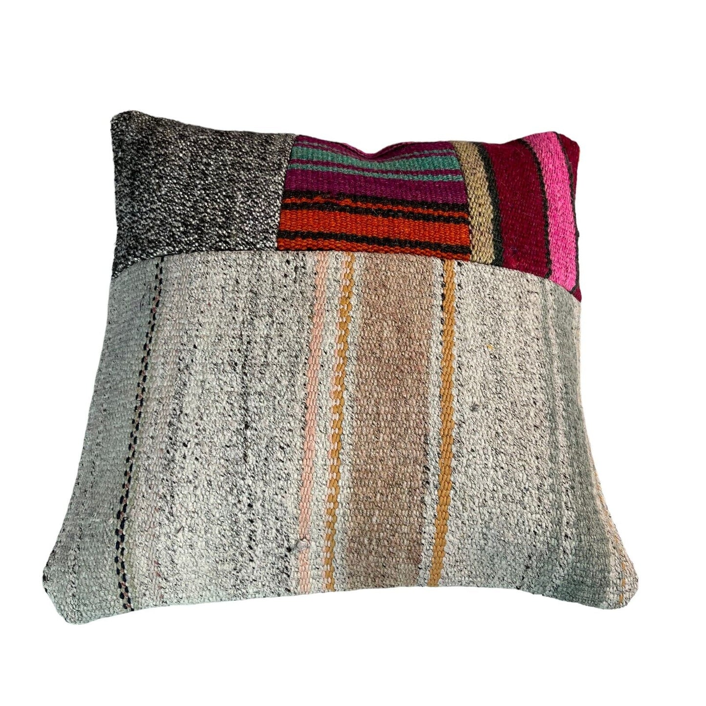 Einzigartige Kelim-Kissen,Turkish Kilim Pillow,16'×16' Funda De Cojín Kilim