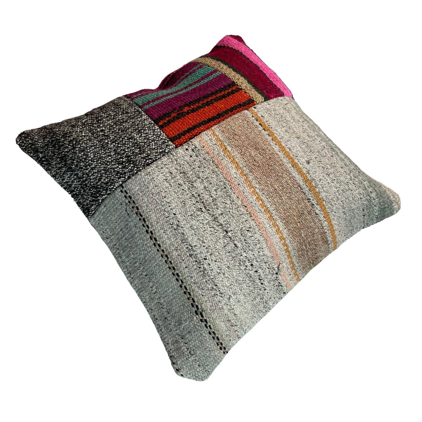Einzigartige Kelim-Kissen,Turkish Kilim Pillow,16'×16' Funda De Cojín Kilim