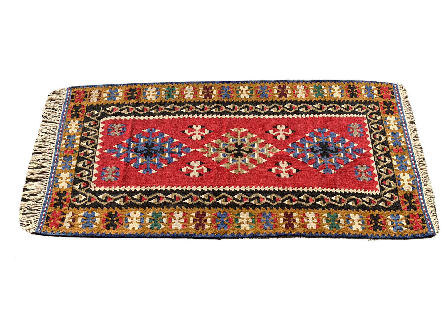 Traditional Turkish Kilim Rug,Vintage Kelim Teppich 186X90 Cm