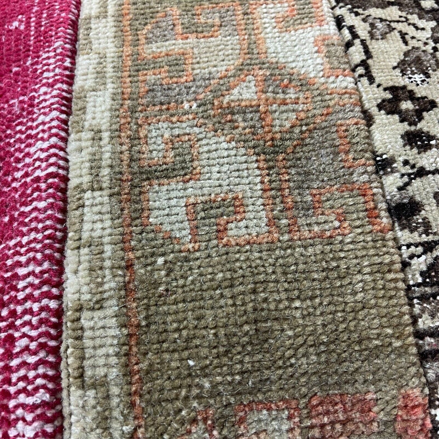 40 x 40 cm , Vintage Turkish Cushion Cover , Vintage Handgemachte Kissenbezug
