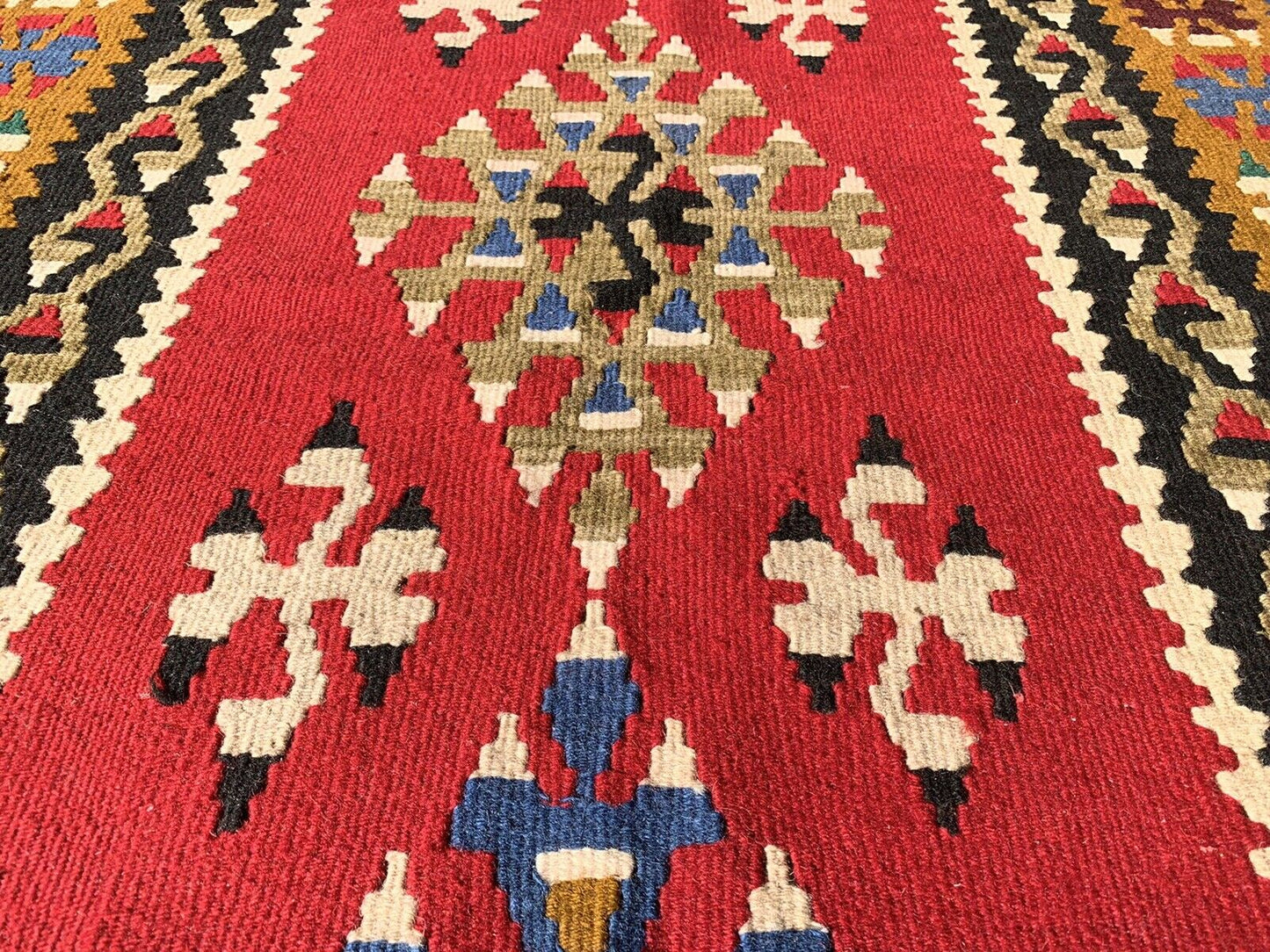Traditional Turkish Kilim Rug,Vintage Kelim Teppich 186X90 Cm