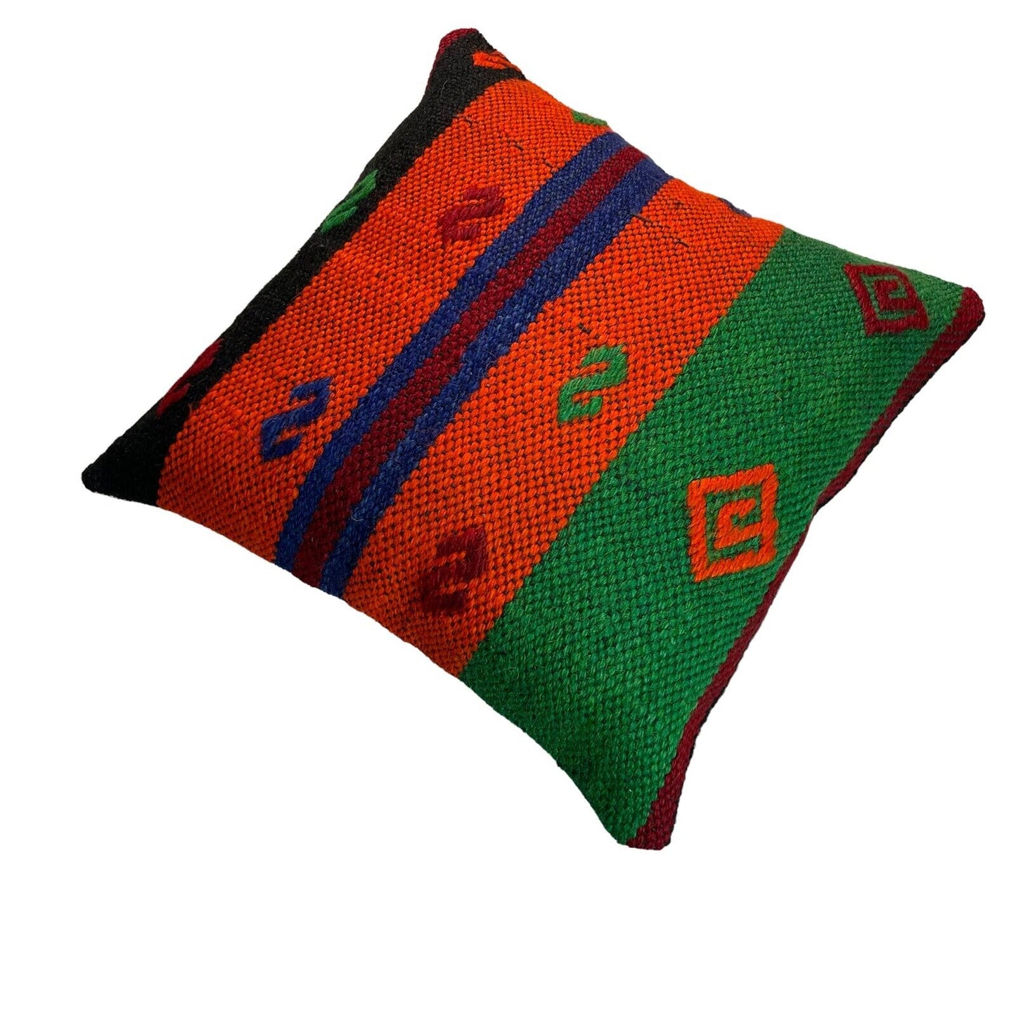 Einzigartige Kelim-Kissen,Turkish Kilim Pillow,16'×16' Funda De Cojín Kilim
