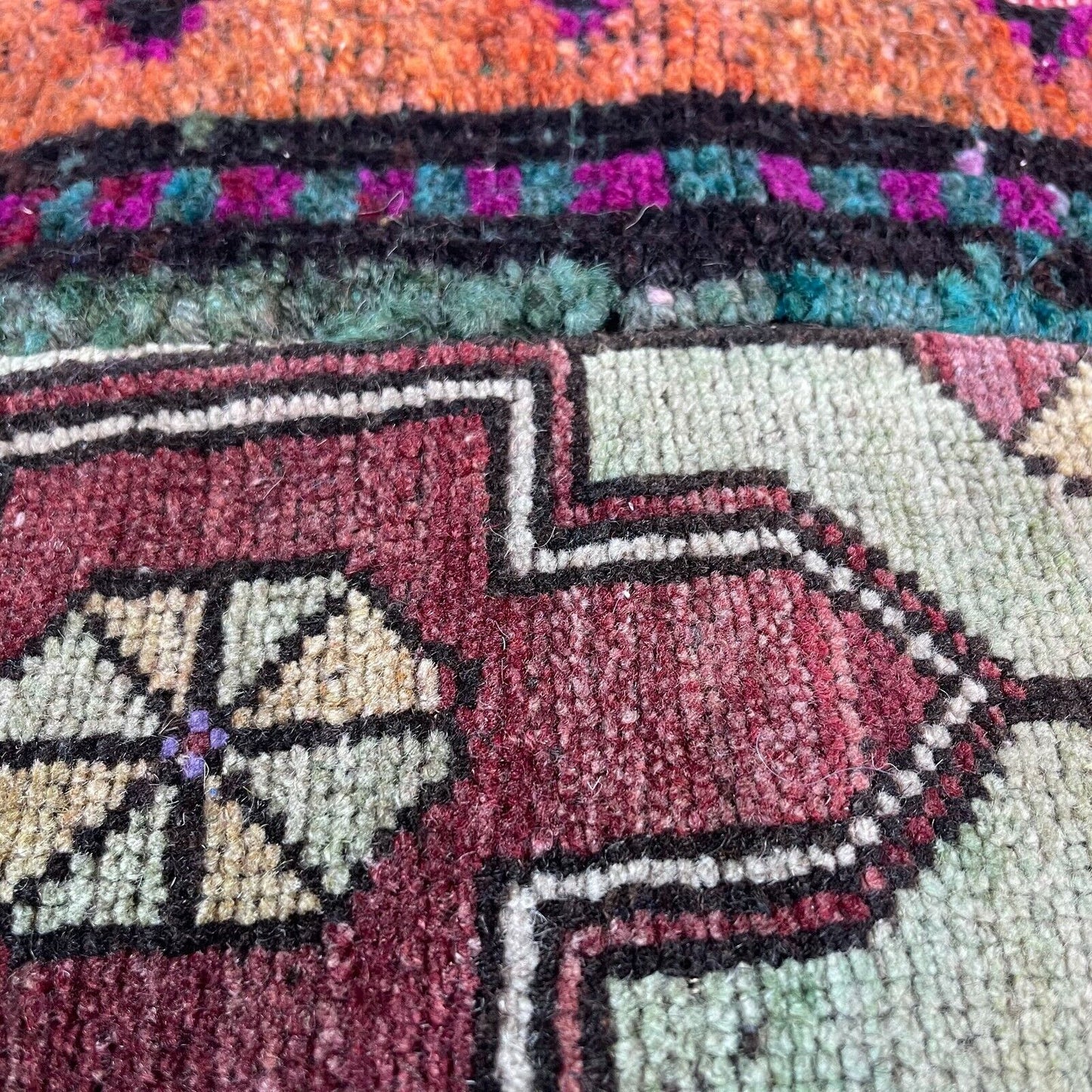 40 x 40 cm , Vintage Turkish Cushion Cover , Vintage Handgemachte Kissenbezug