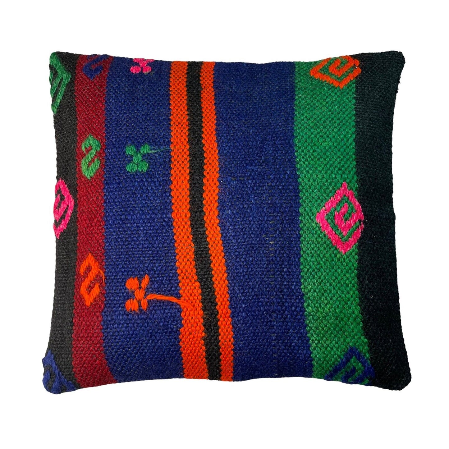 Einzigartige Kelim-Kissen,Turkish Kilim Pillow,16'×16' Funda De Cojín Kilim
