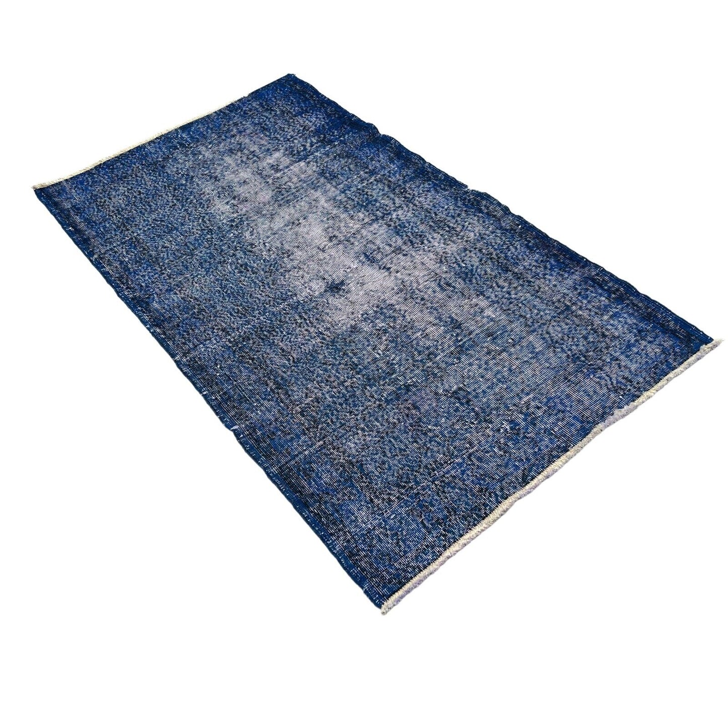 Distressed Overdyed Türkischer Teppich 223 x 111 cm Vintage Türkisch Teppich