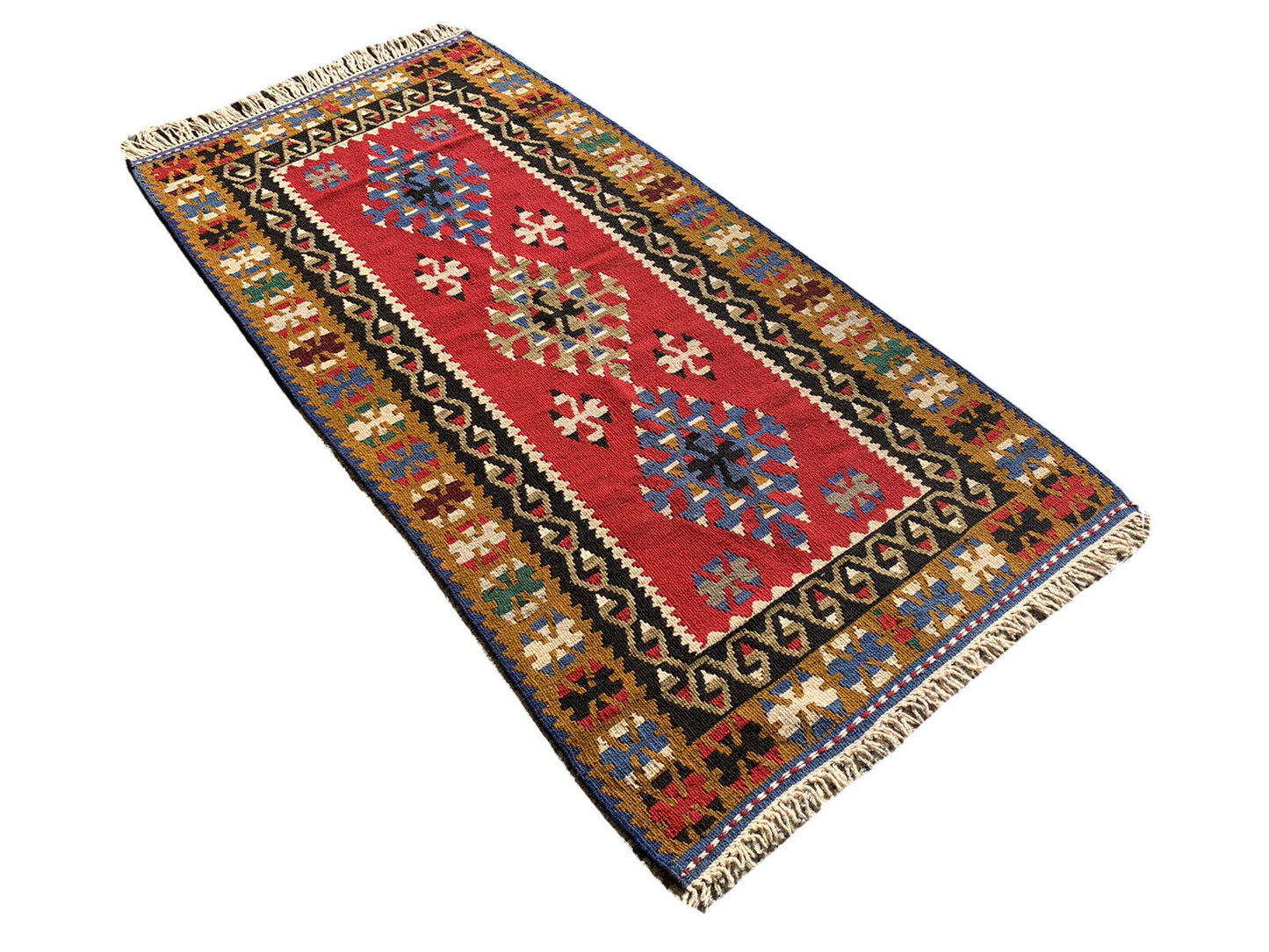 Traditional Turkish Kilim Rug,Vintage Kelim Teppich 186X90 Cm