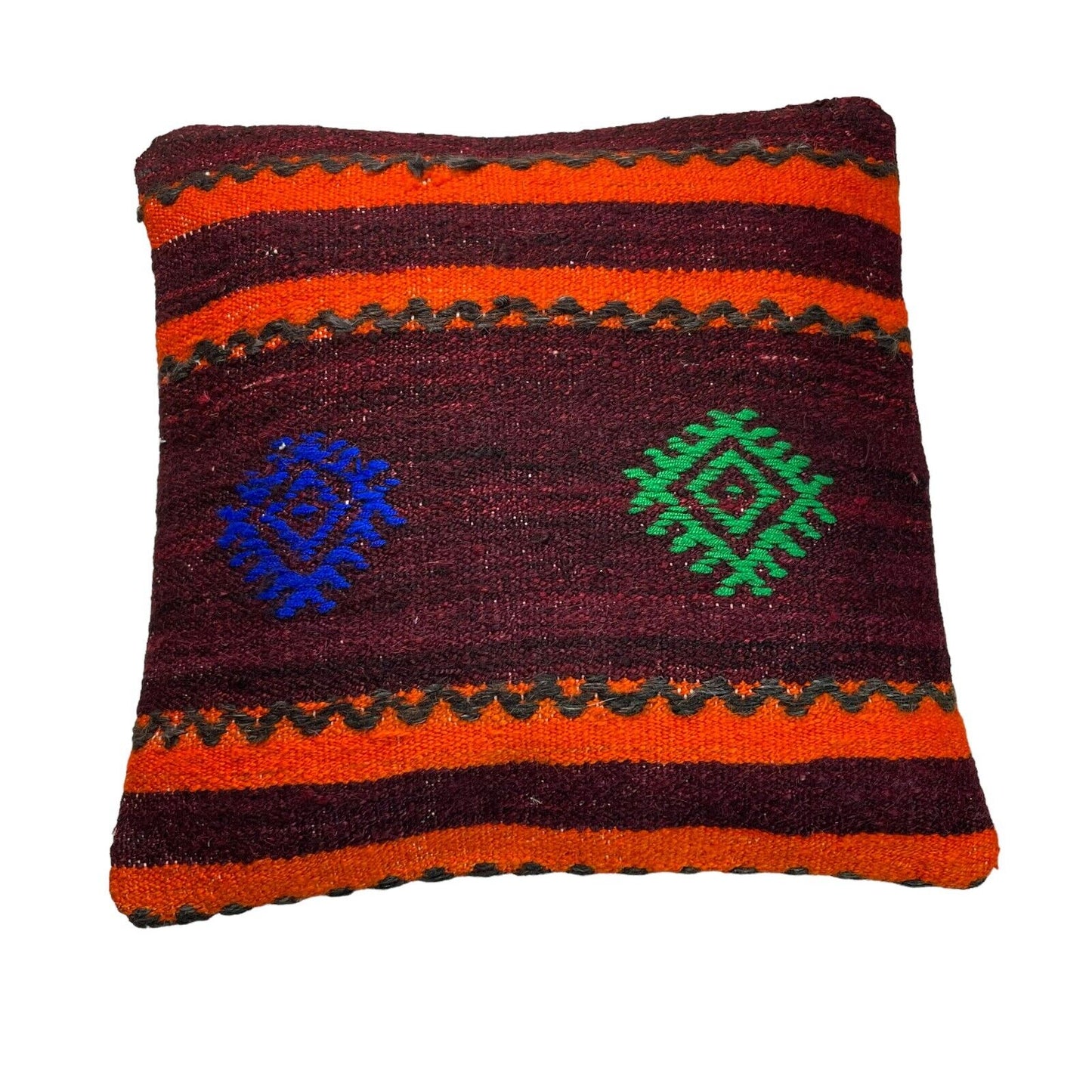 Einzigartige Kelim-Kissen,Turkish Kilim Pillow,16'×16' Funda De Cojín Kilim