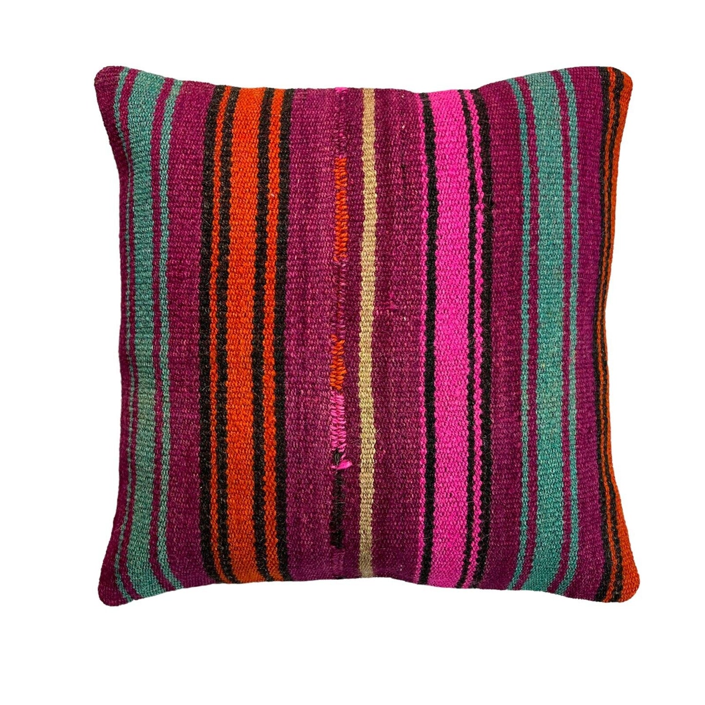Einzigartige Kelim-Kissen,Turkish Kilim Pillow,16'×16' Funda De Cojín Kilim