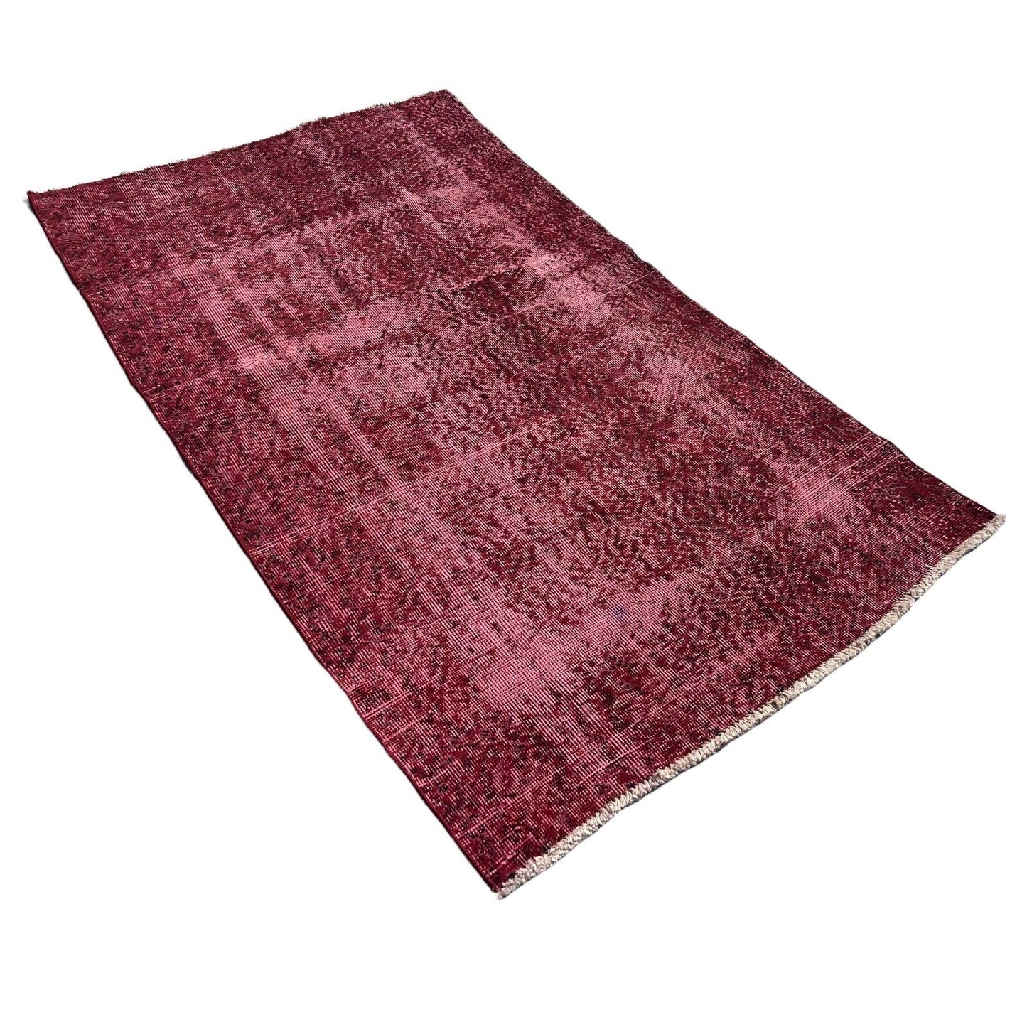 Distressed Overdyed Türkischer Teppich 196 x 110 cm Vintage Decorative Teppich