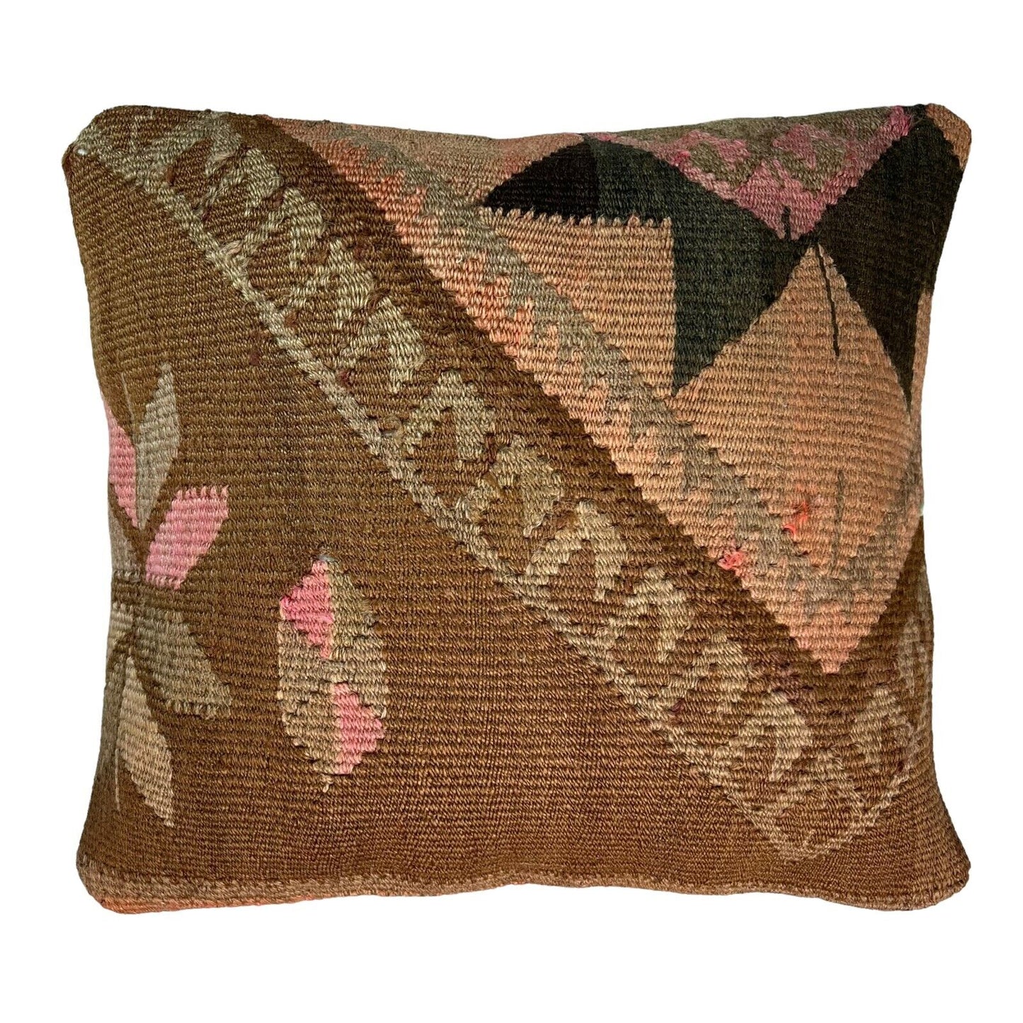 Einzigartige Kelim-Kissen,Turkish Kilim Pillow,16'×16' Funda De Cojín Kilim