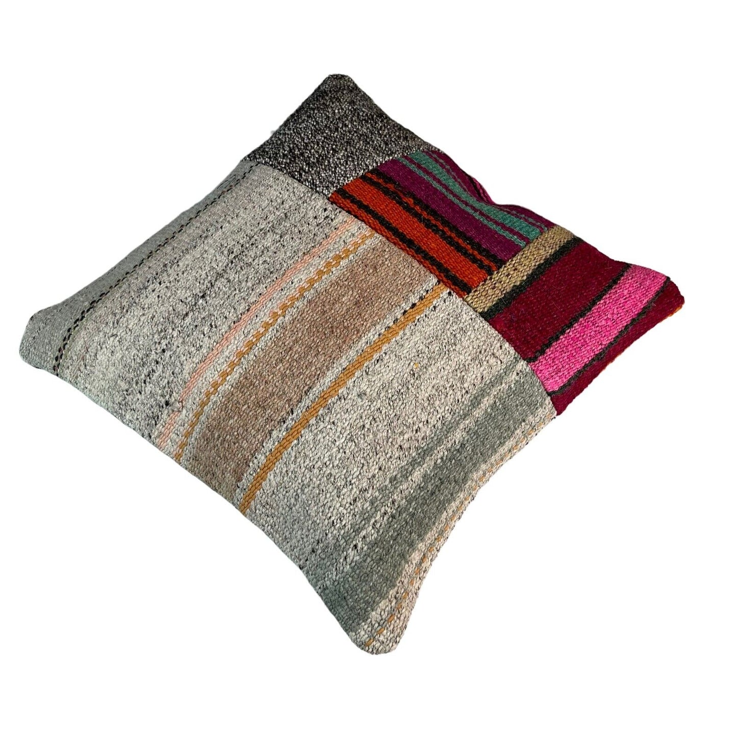 Einzigartige Kelim-Kissen,Turkish Kilim Pillow,16'×16' Funda De Cojín Kilim