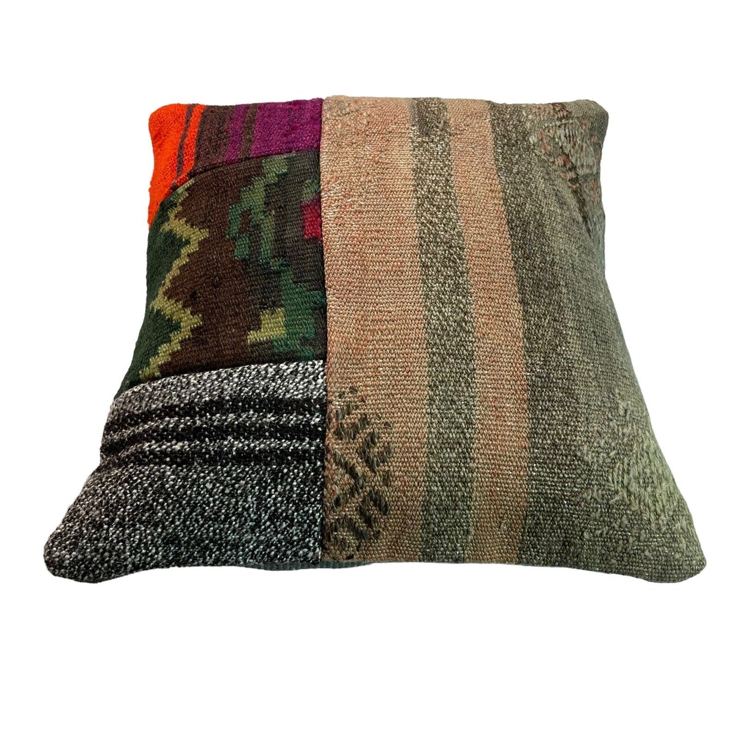 Einzigartige Kelim-Kissen,Turkish Kilim Pillow,16'×16' Funda De Cojín Kilim