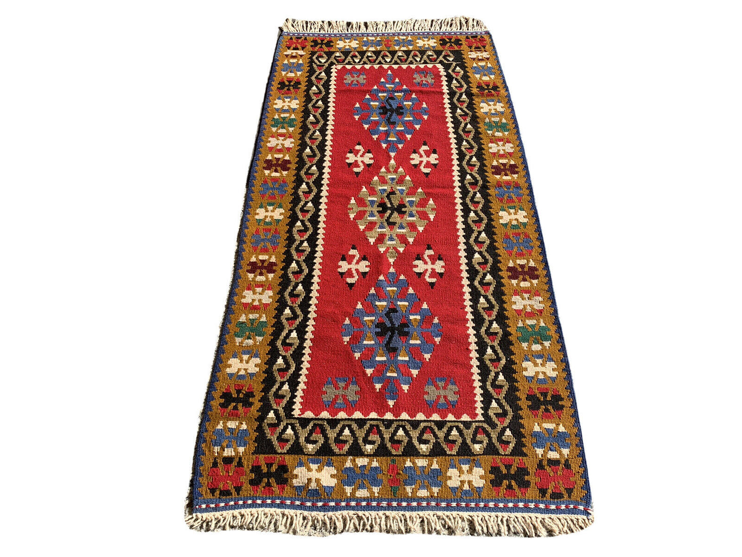 Traditional Turkish Kilim Rug,Vintage Kelim Teppich 186X90 Cm