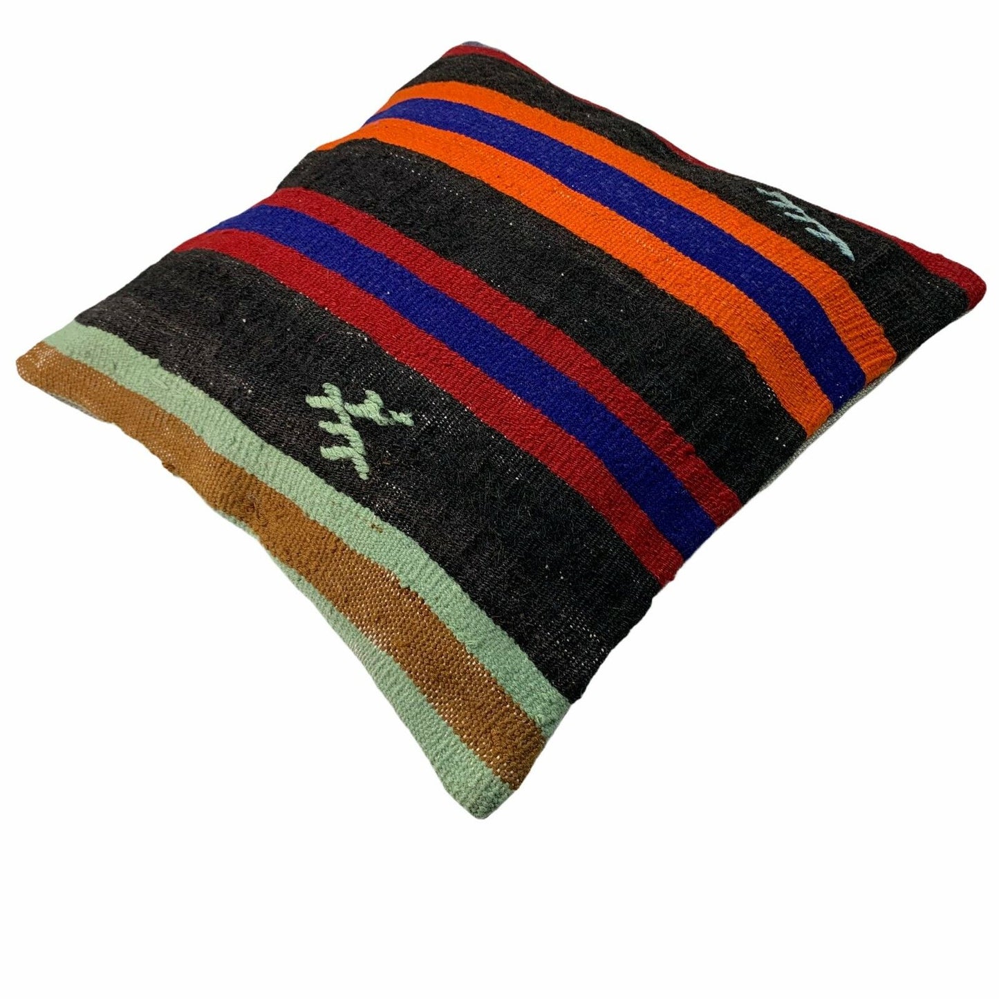 Einzigartige Kelim-Kissen,Turkish Kilim Pillow,16'×16' Funda De Cojín Kilim