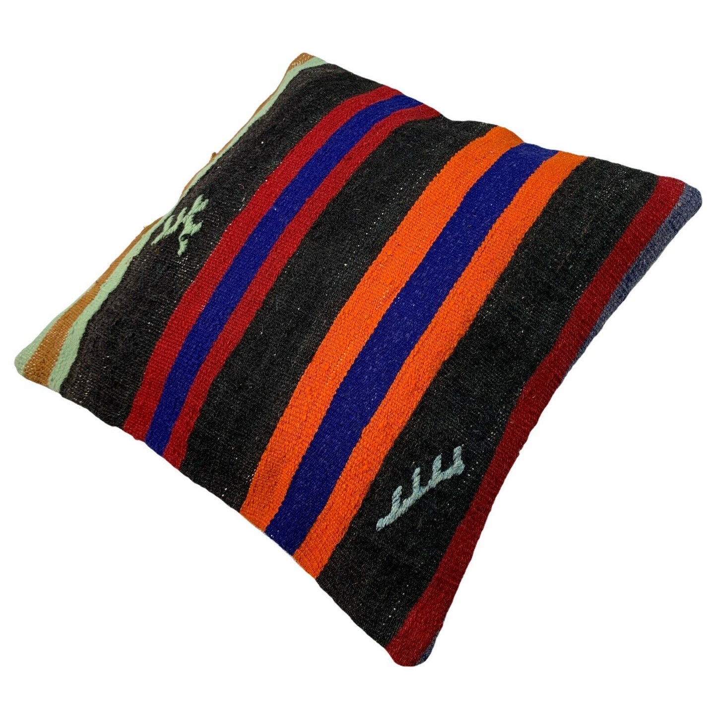 Einzigartige Kelim-Kissen,Turkish Kilim Pillow,16'×16' Funda De Cojín Kilim