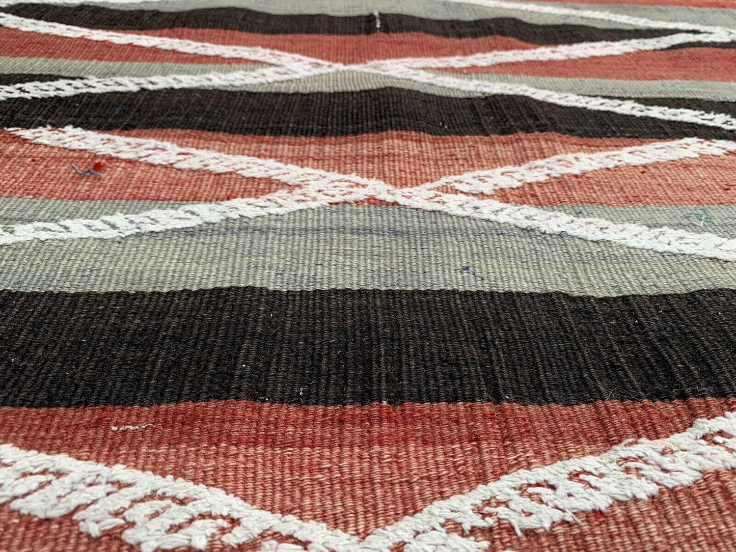 Traditional Turkish Kilim Rug,Vintage Kelim Teppich 134x94 cm