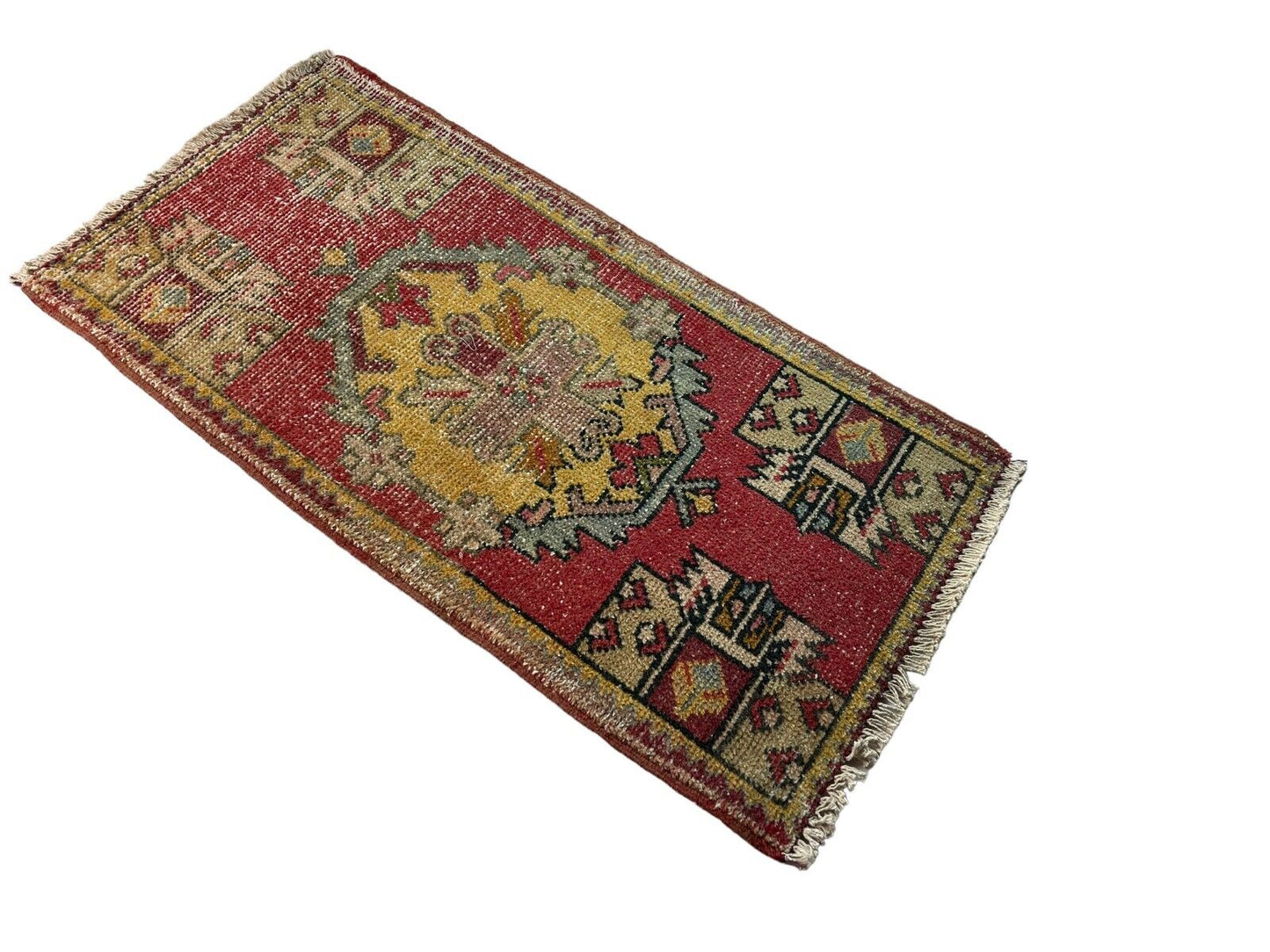Traditionelle Vintage türkische Teppich, Vintage Turkish Rug 102 X 53 cm