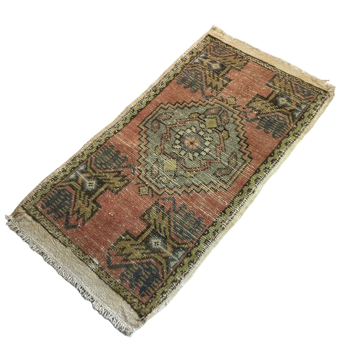 Traditionelle Vintage türkische Teppich, Vintage Turkish Rug 99X 52 cm