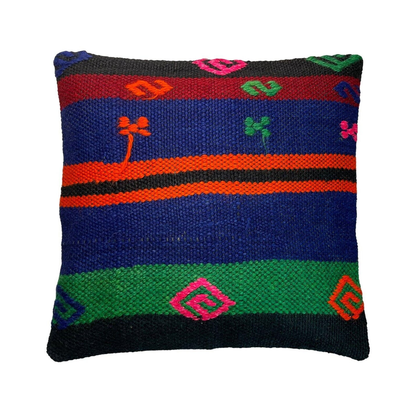 Einzigartige Kelim-Kissen,Turkish Kilim Pillow,16'×16' Funda De Cojín Kilim
