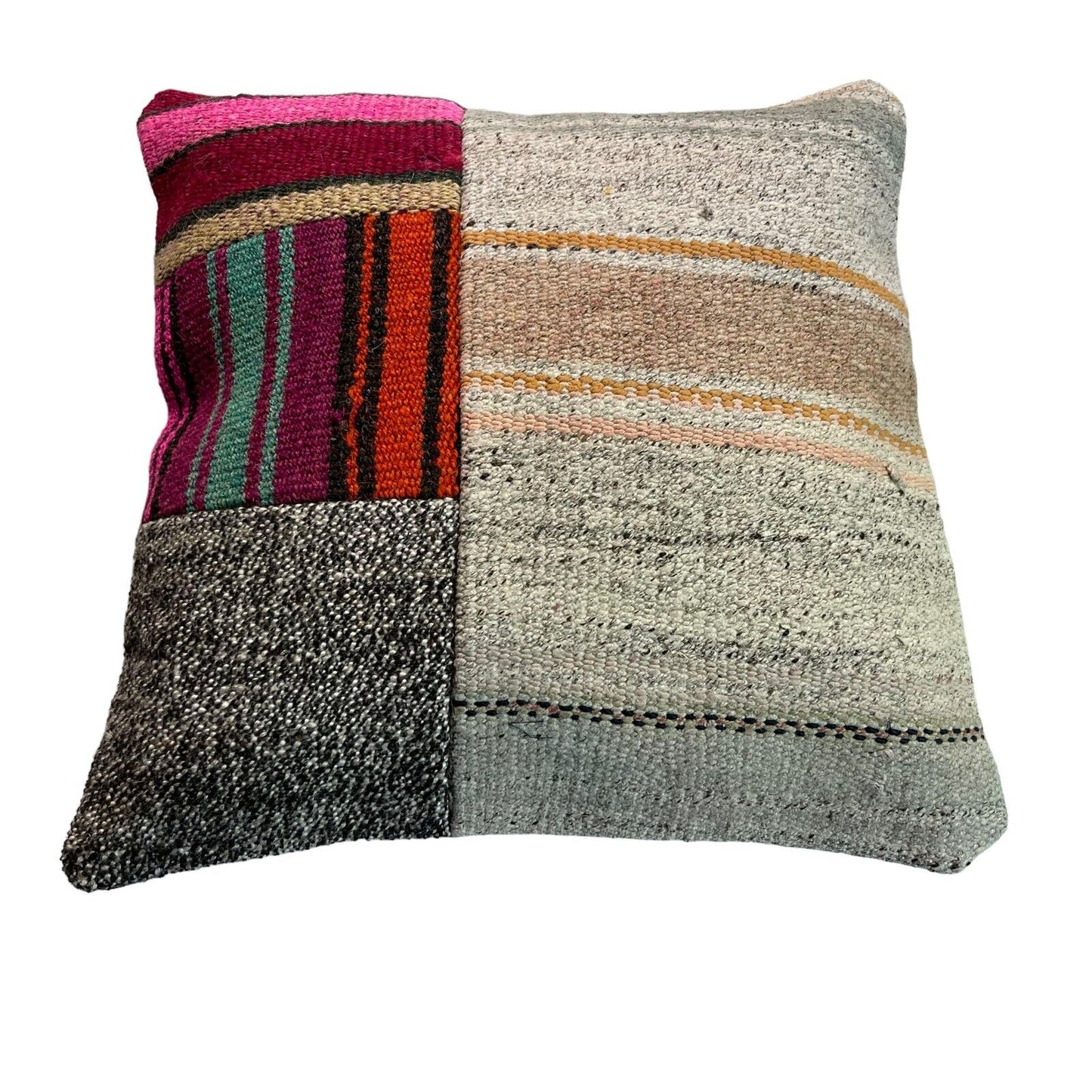 Einzigartige Kelim-Kissen,Turkish Kilim Pillow,16'×16' Funda De Cojín Kilim