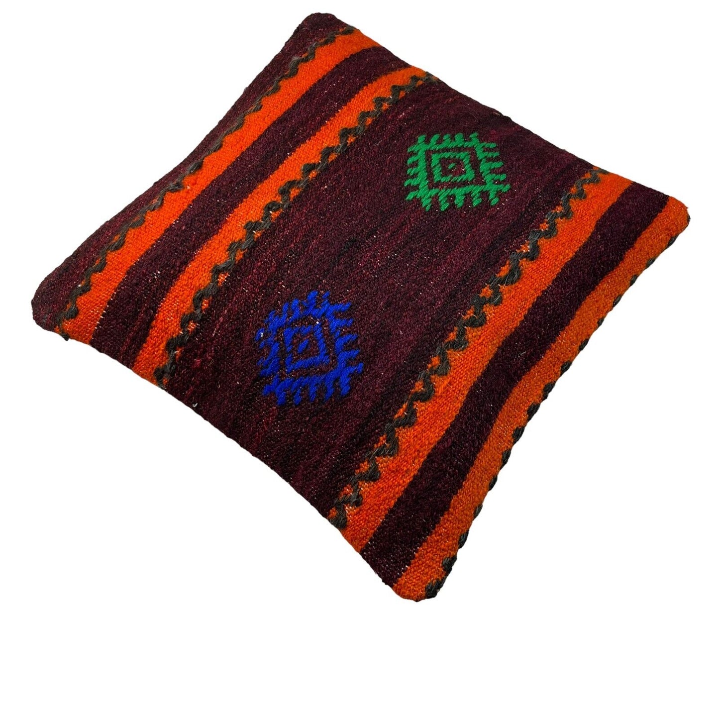 Einzigartige Kelim-Kissen,Turkish Kilim Pillow,16'×16' Funda De Cojín Kilim