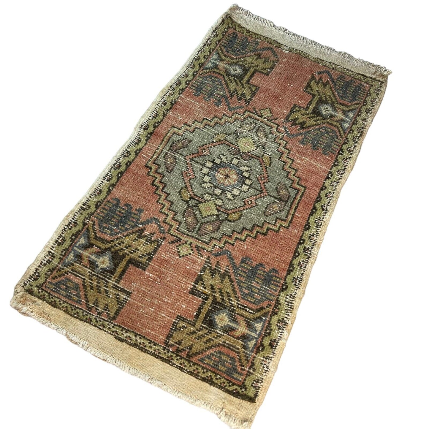 Traditionelle Vintage türkische Teppich, Vintage Turkish Rug 99X 52 cm