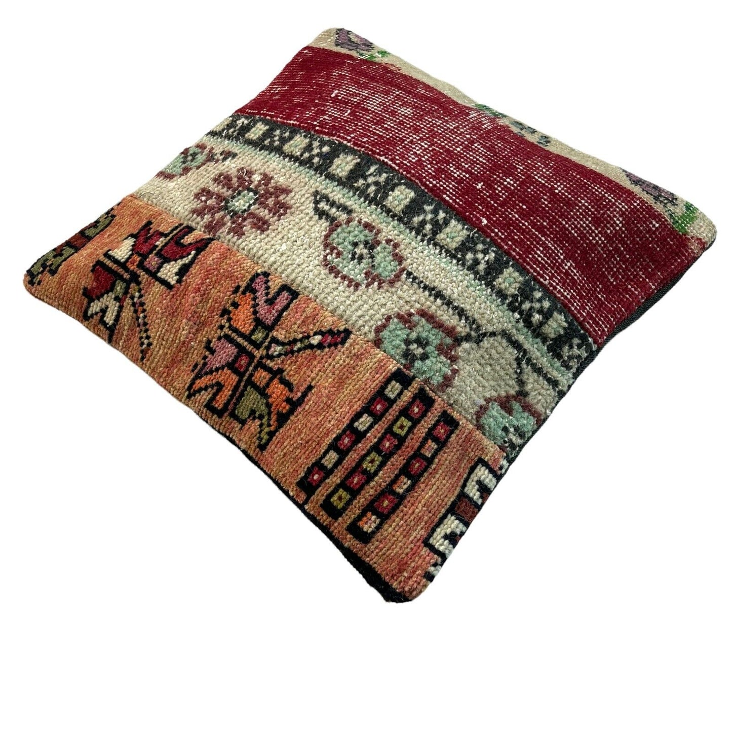 40 x 40 cm , Vintage Turkish Cushion Cover , Vintage Handgemachte Kissenbezug