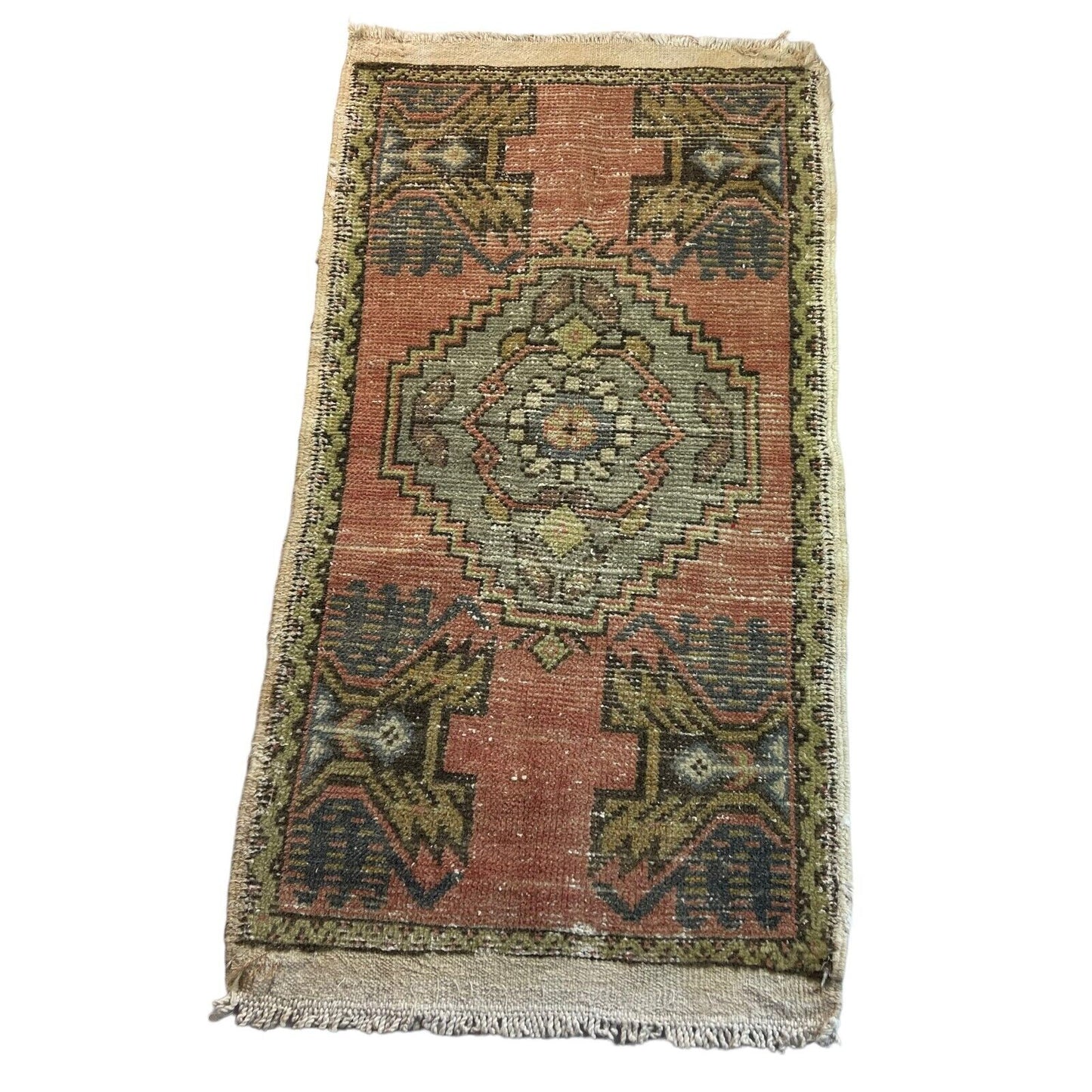 Traditionelle Vintage türkische Teppich, Vintage Turkish Rug 99X 52 cm